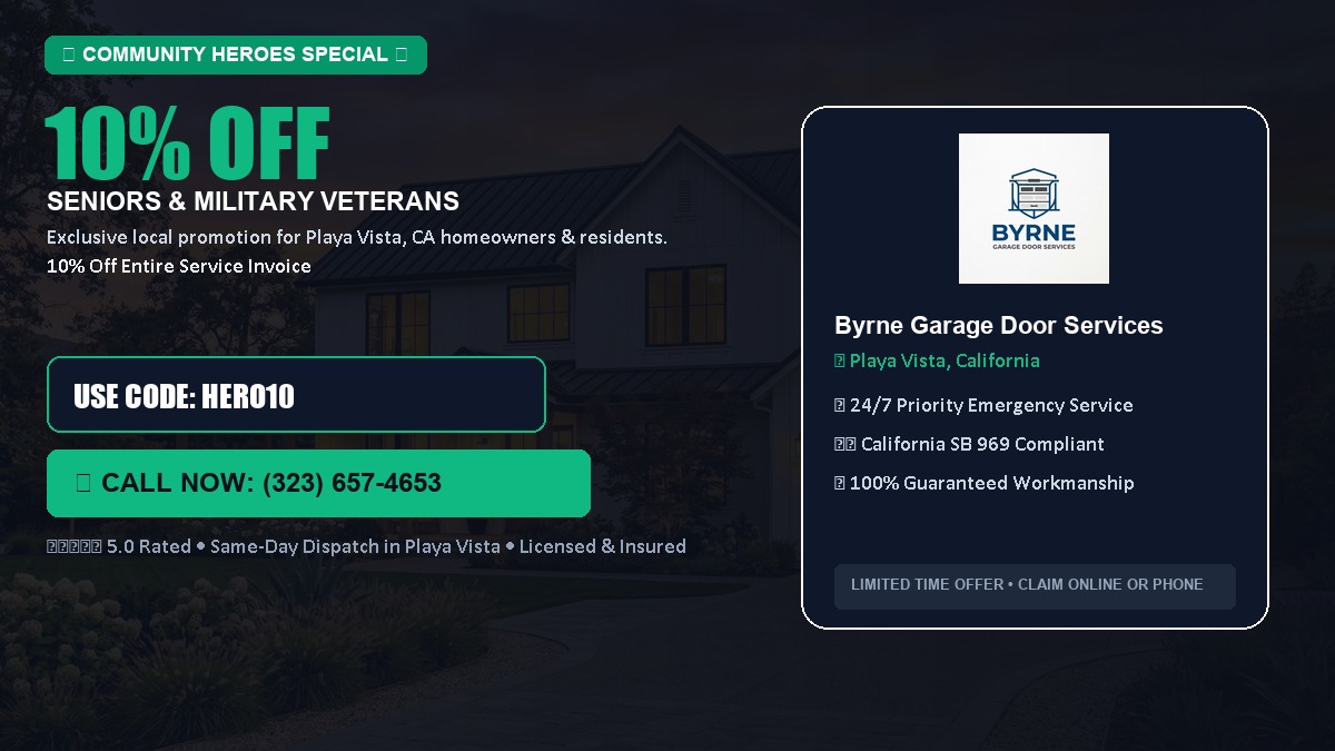 10% OFF Senior Citizens (65+) & Military / Veteran Community Discount in Playa Vista, CA